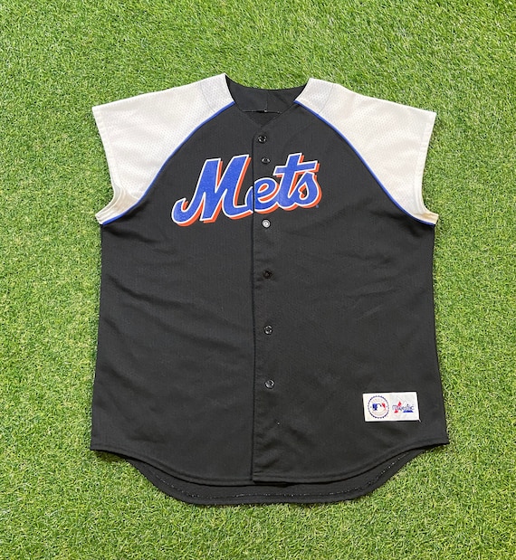 Vintage New York Mets Sleeveless Jersey Majestic Size XXL 2XL 