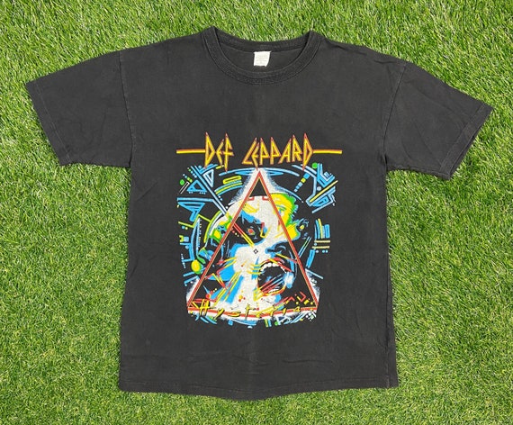 Vintage Def Leppard Hysteria T Shirt Rock Band Tee Made USA Size