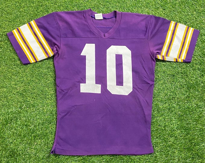 Vintage Minnesota Vikings #10 Jersey Rawlings Made USA Size Small S NFL Football Minneapolis Moss 1990s 90s