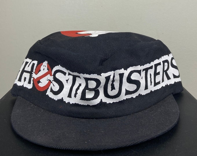 Vintage Ghostbusters Snapback Hat Made USA 1984 Supernatural Comedy Bill Murray Columbia Pictures Painters Cap Movie Promo