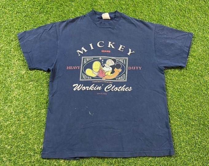 Vintage Mickey Mouse T Shirt Tee Made USA Size Medium M Walt Disney World Magic Kingdom WDW Disneyland 1990s 90s Paper Thin