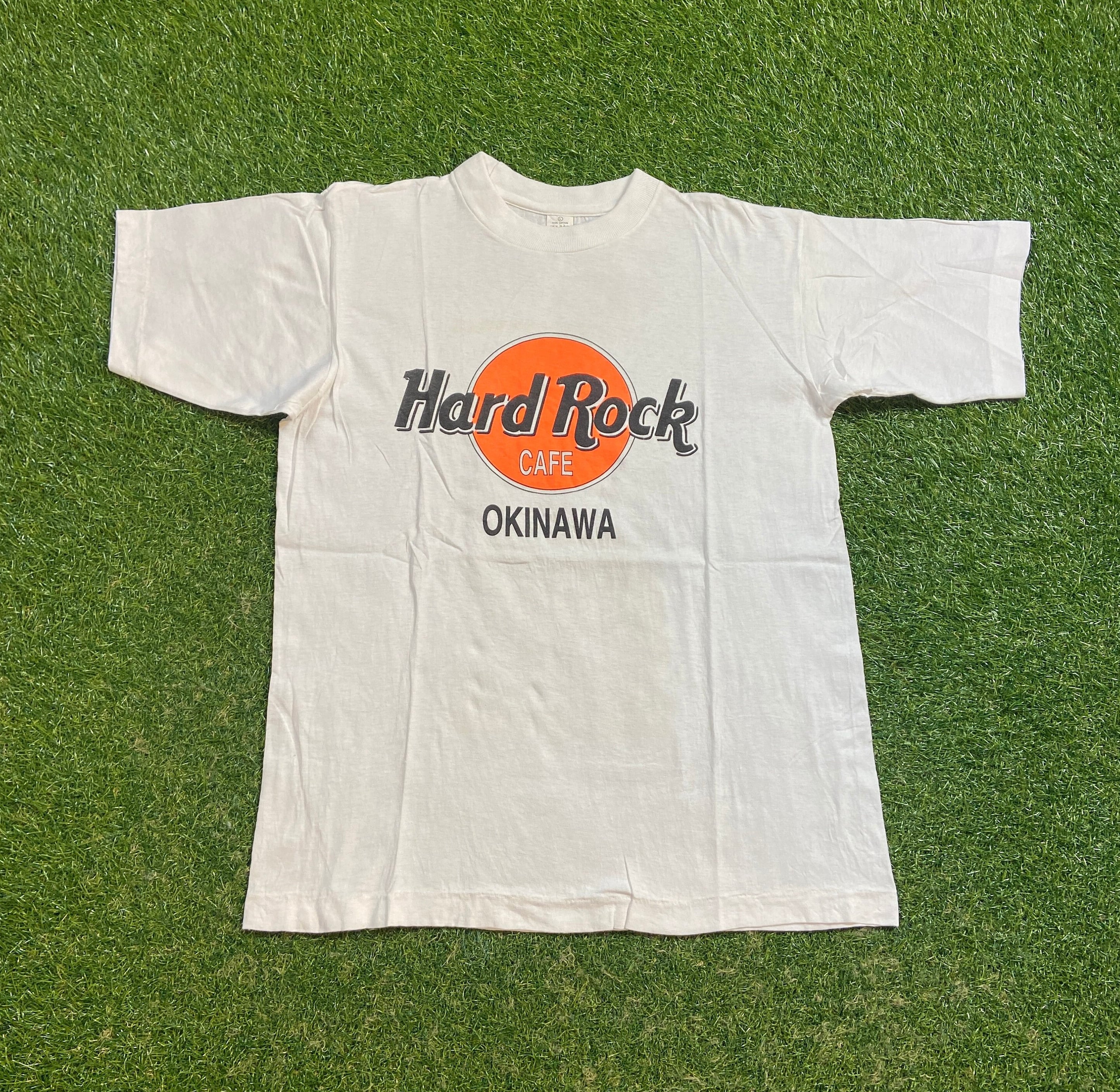 Vintage Hard Rock Cafe Okinawa T Shirt Tee Size Large L Japan Asia