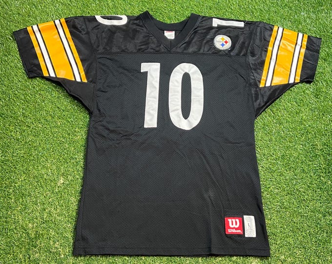 Vintage Pittsburgh Steelers Kendall Stewart #10 Jersey Wilson Size Large L NFL Football Pennsylvania Big Ben 1990s 90s