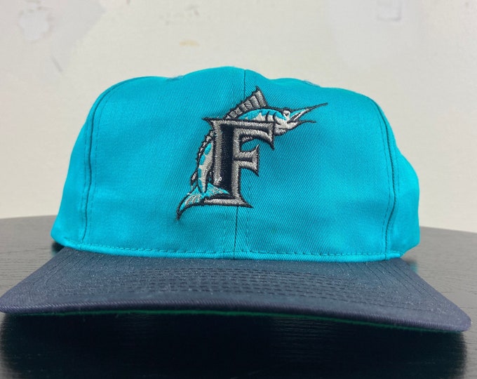 Vintage Florida Marlins Snapback Hat Twins Enterprise Inc OSFA MLB Baseball National League Miami FL 1990s 90s Deadstock New Tags