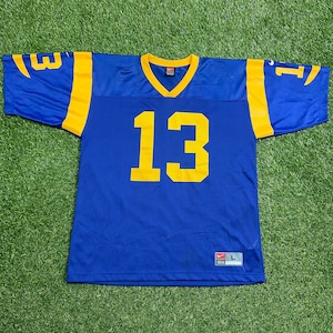 Vintage St Louis Rams Kurt Warner #13 Jersey Nike Team Size Large L NFL Football Super Bowl Missouri Los Angeles 00s