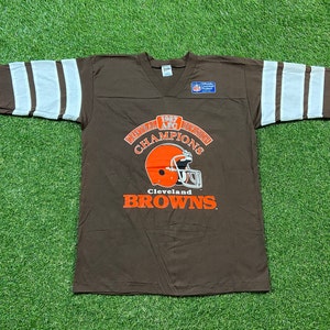 Vintage Cleveland Browns T Shirt Tee Trench Made USA Size Large L Ohio NFL Footballs 1990s 90s