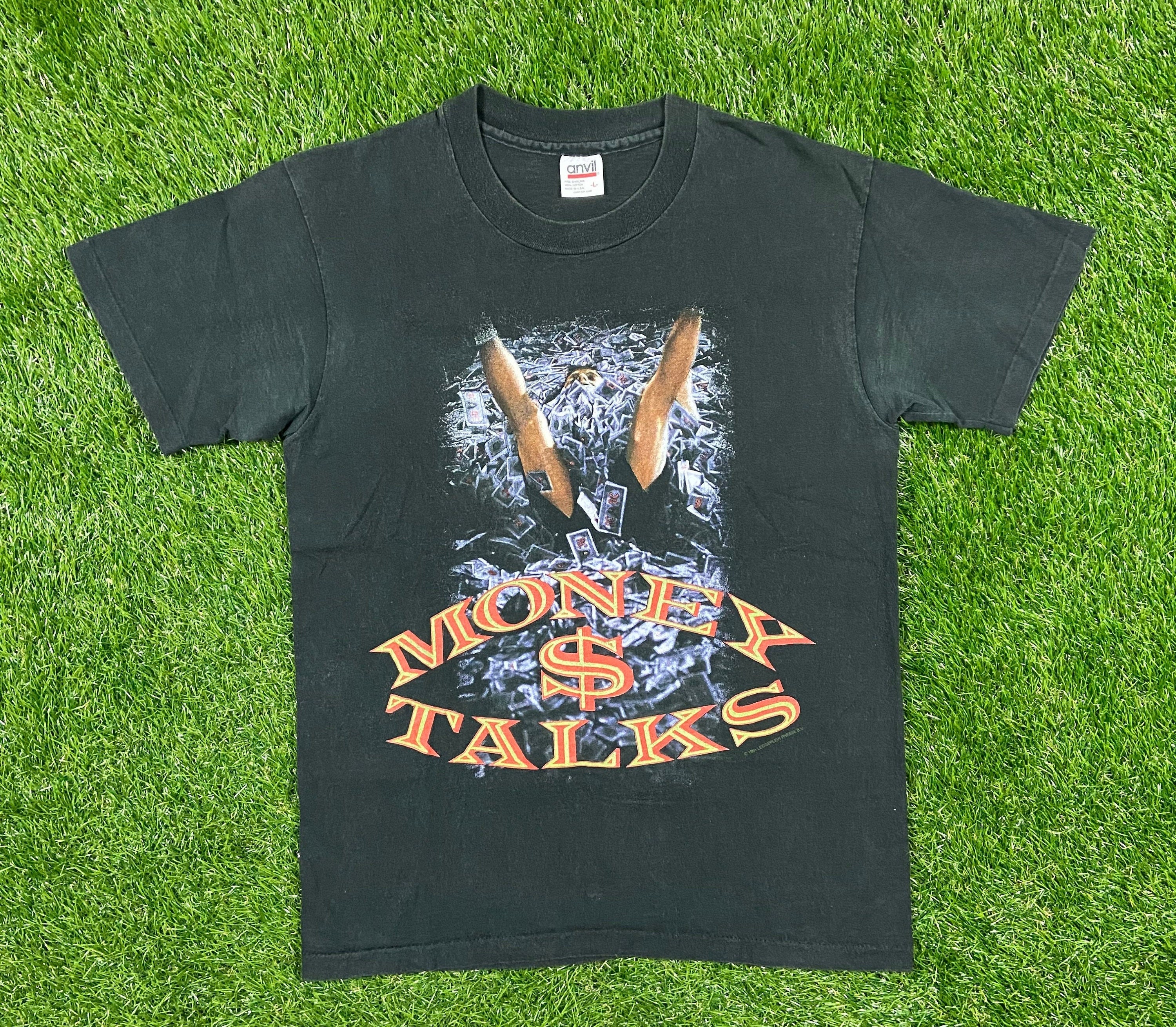Vintage AC DC Money Talks T Shirt Rock Tee Anvil Made USA Size