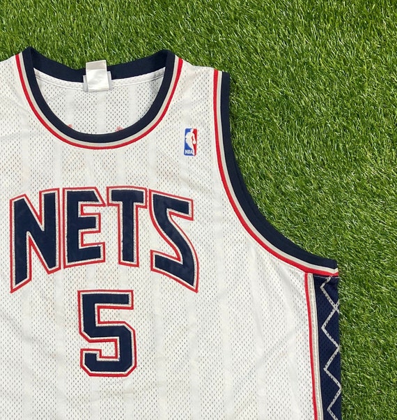 Reebok Authentic NBA New Jersey Nets Jason Kidd #5 Jersey White