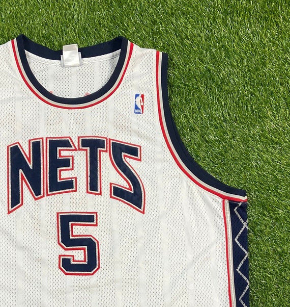 Vintage New Jersey Nets Jason Kidd #5 Jersey Reebok Size 56 NBA