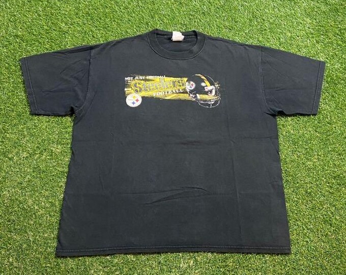 Vintage Pittsburgh Steelers T Shirt Tee Size Xtra Large XL NFL Football Pennsylvania Steel Curtains Classic 1990s 90s