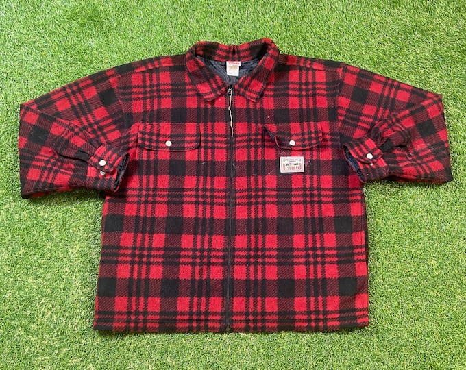 Vintage Mickey Mouse Flannel Jacket Size Large L Walt Disney World WDW Magic Kingdom Disneyland 1990s 90s