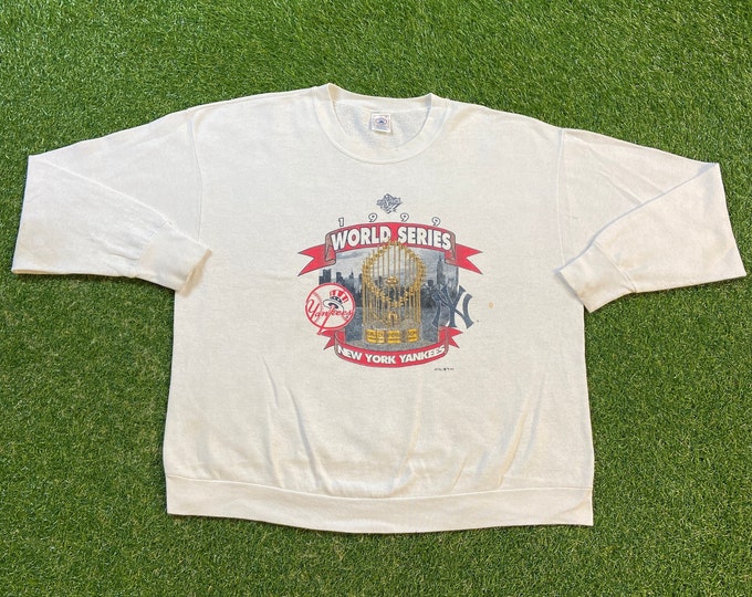 Vintage New York Yankees 1999 World Series Crewneck Sweatshirt Made USA Size Xtra Large MLB Baseball NY Bronx Bombers Judge Jeter Pull Over