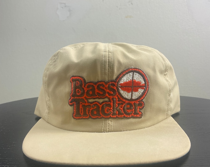 Vintage Bass Tracker Snapback Hat Outdoor Cap OSFA Bass Pro Shops Fishing Hunting Nature 1980s 80s original