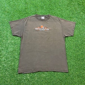 Vintage Cleveland Browns T Shirt Tee Cadre Athletic Made USA Size Large L NFL Football Ohio Cavaliers Lebron 1990s 90s