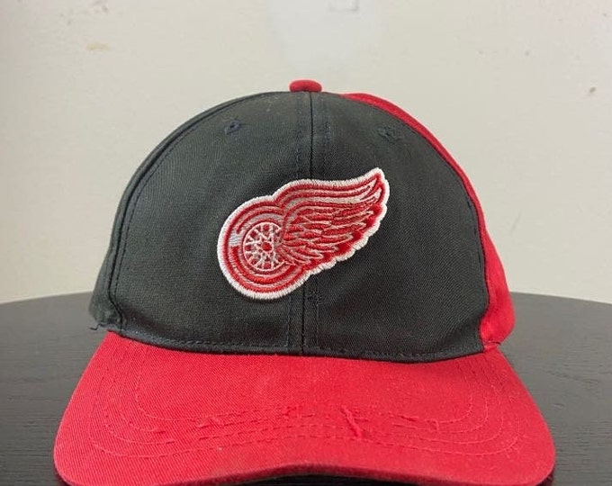 Vintage Detroit Red Wings Snapback Hat Amco NHL Hockey Michigan 90s Youth Childrens Childs Kids