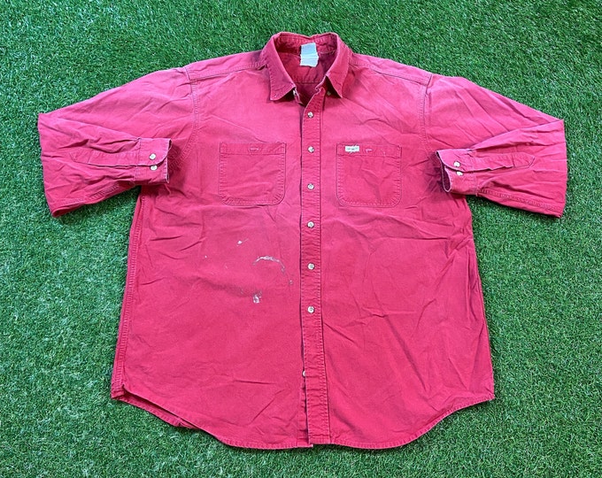 Vintage Carhartt Button Down Shirt Size Xtra Large XL Rare 1990s 90s American Apparel Outdoor Wear Work Wear Rugged 1990s 90s