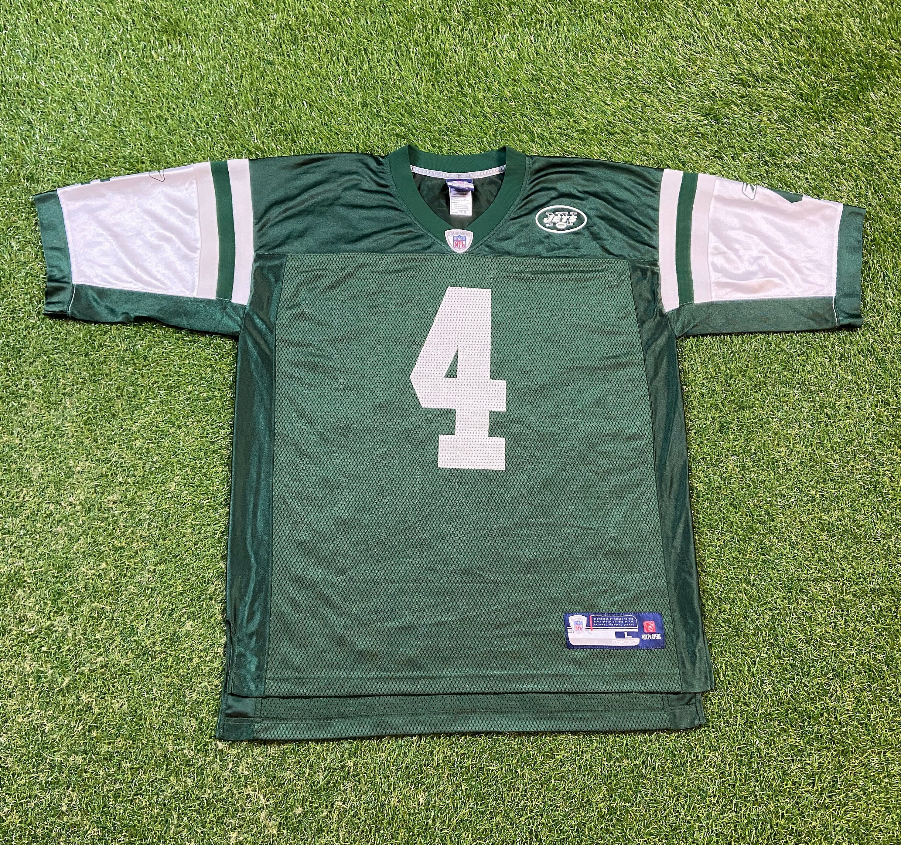 Brett Favre Authentic New York Jets Jersey by Reebok, Green, size