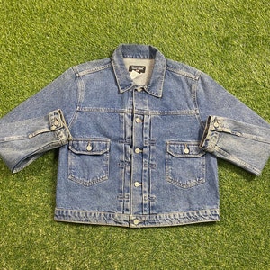 Vintage Polo Jeans Co Ralph Lauren Jean Jacket Size Large L American USA Classic Blue Jean Jacket Button Down 1990s 90s Original