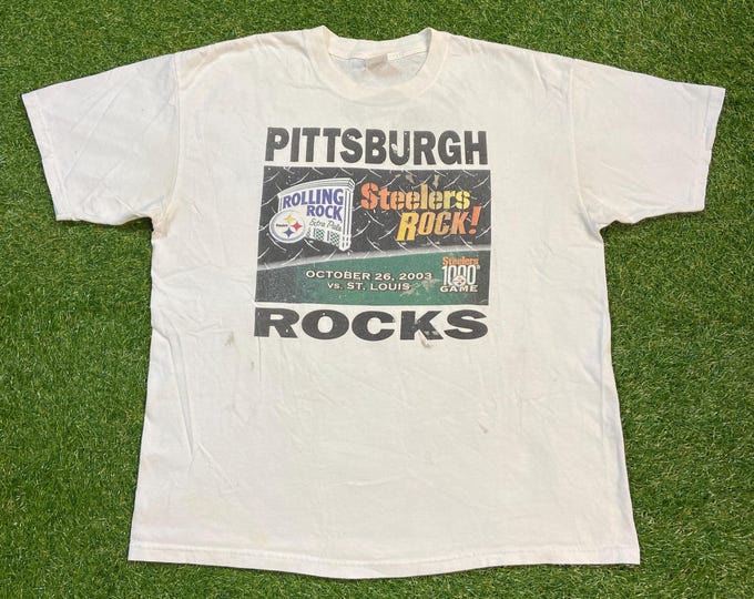 Vintage Pittsburgh Steelers T Shirt Tee Size Xtra Large XL NFL Football Pennsylvania Big Ben 1990s 90s