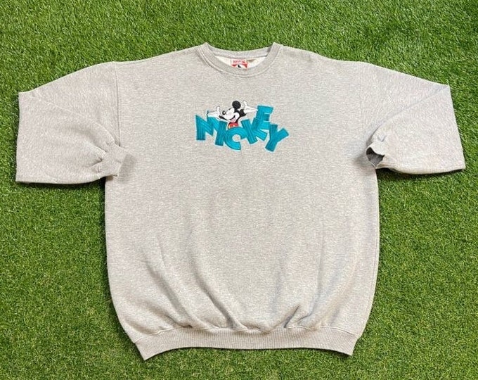 Vintage Mickey Mouse Crewneck Sweatshirt Size XXL 2XL Walt Disney World Magic Kingdom Disneyland 1990s Classic 90s Magic Pull Over