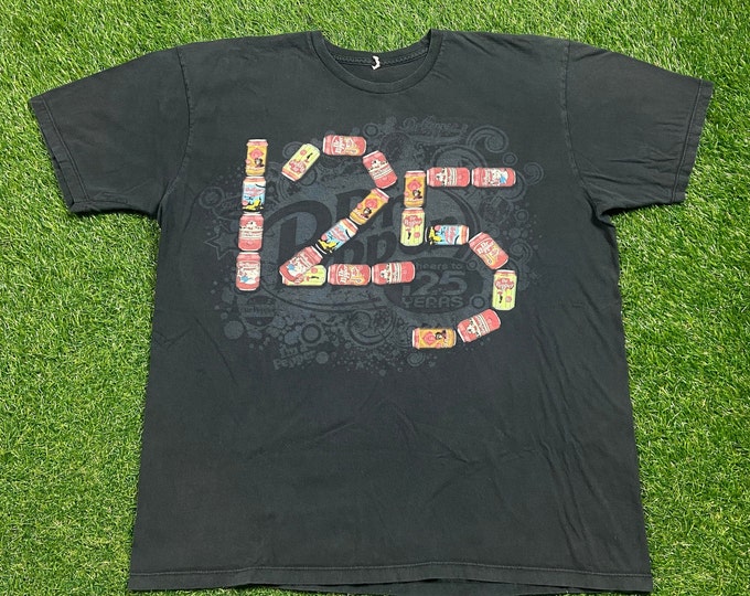 Vintage Dr. Pepper 125 Years T Shirt Tee Size Large Soda Soft Drink Coco Cola Keurig 1990s 90s