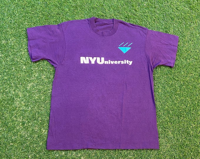 Vintage New York University NYU T Shirt Tee Size Small S Classic New York NY Manhattan 1990s 90s