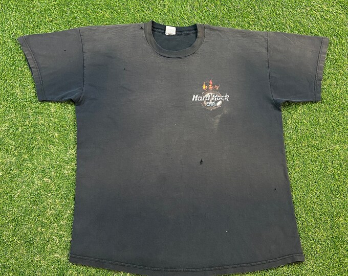 Vintage Hard Rock Cafe T Shirt Tee Size Xtra Large Illinois Classic Music Hotel 1990s 90s