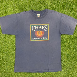 Vintage Ralph Lauren Chaps T Shirt Tee Made USA Size Large L RL American Apparel Spirited Tradition 1990s 90s