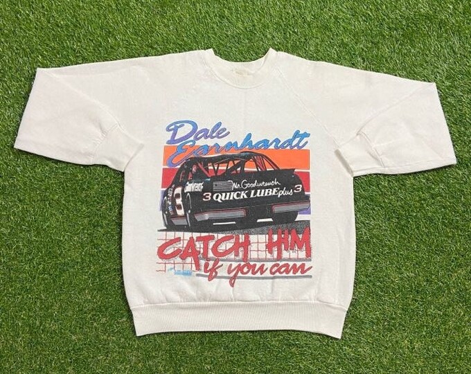 Vintage Dale Earnhardt 3 Crewneck Sweatshirt Made USA Size Medium M NASCAR All Over Racing Daytona 500 1990s 90s Pull Over