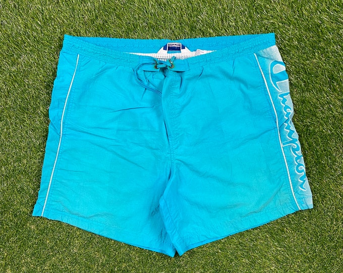 Vintage Champion Sportswear Swimming Trunks Size Large L Sportswear Outerwear Bathing Suit Beach Swim 1990s 90s