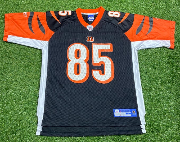 Vintage Cincinnati Bengals Chad Johnson #85 Jersey Reebok Size Large L NFL Football Ohio Cleveland 00s Authentic