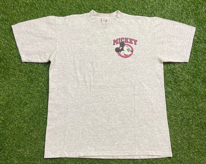 Vintage Mickey Mouse T Shirt Tee Made USA Size Large L Walt Disney World Magic Kingdom Classic 1990s 90s