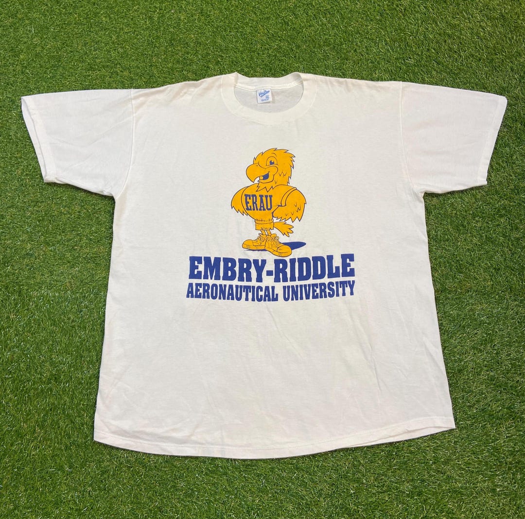 Vintage Embry Riddle Aeronautical University T Shirt Tee Made USA Size ...
