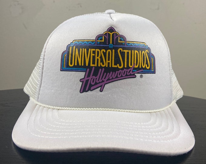 Vintage Universal Studios Hollywood Snapback Hat Cap OSFA Los Angeles Amusement Park Theme 1980s 80s