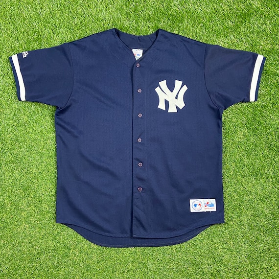 Vintage New York Yankees Baseball Jersey Majestic Made USA 
