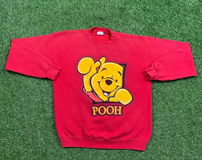 Vintage Winnie the Pooh Crewneck Sweatshirt Made USA Size Medium M Walt Disney World WDW Disneyland Disneyana Tigger Pull Over