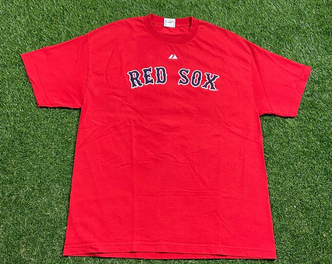 Vintage Boston Red Sox T Shirt Tee Majestic Size Xtra Large XL New England Massachusetts MLB Baseball Stadium 1990s 90s