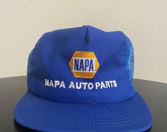 Vintage Napa Auto Parts Snapback Hat Made USA OSFA Mechanic Machinery Automotive Manufacturer 1980s 80s