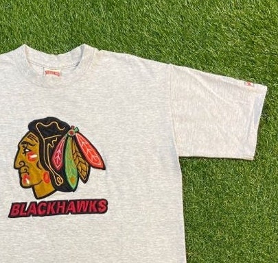 Vintage Chicago Blackhawks All Over Print T-Shirt