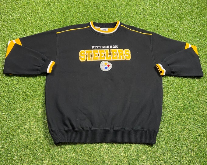 Vintage Pittsburgh Steelers Crewneck Sweatshirt Lee Sport Size Xtra Large XL NFL Football Pennsylvania 1990s 90s Pull Over Oversized