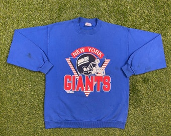 Vintage New York Giants Crewneck Sweatshirt Tee Jays Made USA Size Xtra Large XL NFL Football Ny Meadowlands Pull Over Oversized