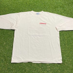 Vintage Compaq Long Sleeve Shirt Made USA Size Xtra Large XL Microsoft Windows Bill Gates Computer Technology Program Apple 1990s 90s