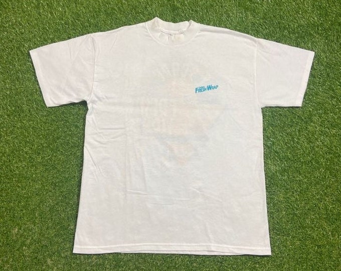 Vintage Salem Fresh Wrap T Shirt Tee Made USA Size Xtra Large XL American Born Smoking Cigarettes Camel Racing 1990s 90s