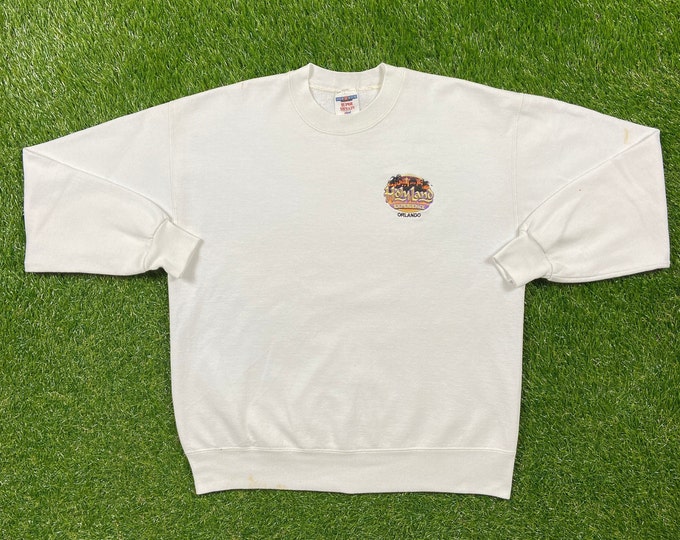 Vintage Holyland Crewneck Sweater Jerzees Size Large L Church Sunday Service Christian Jesus Pull Over Oversized