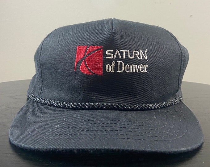 Vintage Saturn of Denver Snapback Hat Cap Made USA OSFA Toyota Classic Car Speedway NASCAR Motorsports Colorado 1990s 90s