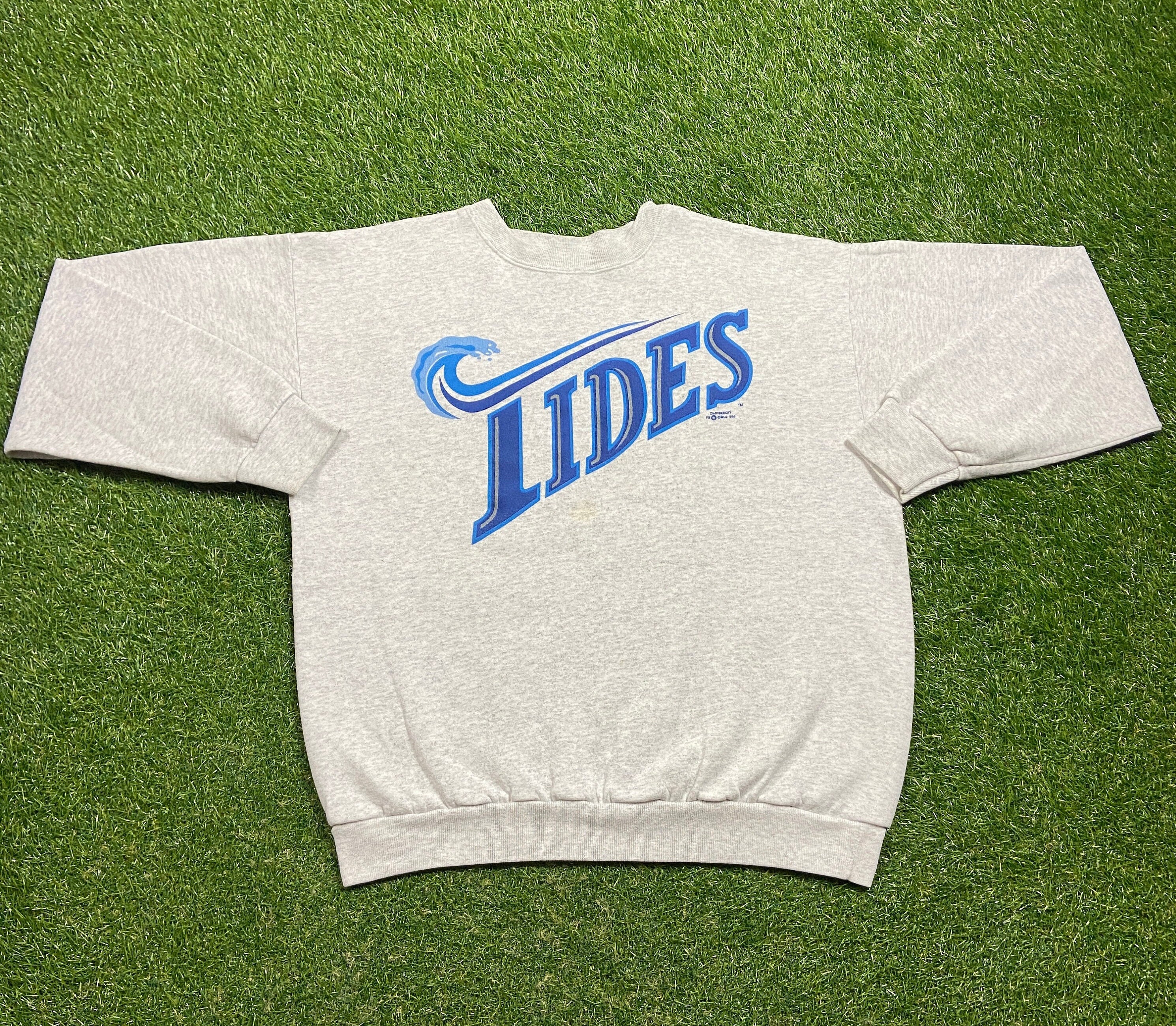 Vintage Norfolk Tides MLB Minor League Baseball Crewneck Sweatshirt Made  USA Large Ocean Quality 1990s Great Fit Original Pull Over
