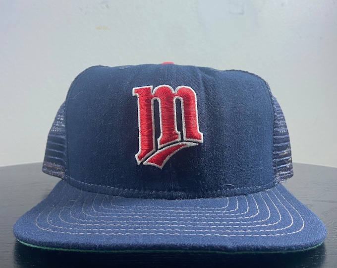 Vintage Minnesota Twins Snapback Hat New Era Made USA OSFA MLB Baseball Classic Hat Rare Cap 1990s 90s