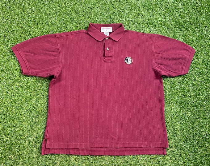 Vintage Florida State University Seminoles Polo Shirt Size Small S NCAA College Football FSU Tallahassee 1990s 90s