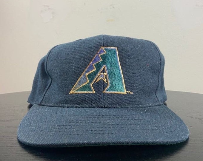 Vintage Arizona Diamondbacks Snapback Hat OSFA Purple Snake D Backs Baseball MLB 1990s 90s Phoenix