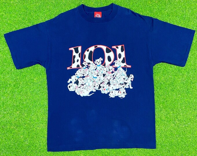 Vintage 101 Dalmatians T Shirt Tee Xtra Large Made USA Walt Disney Cruella De Vil 1996 90's Animated Movie Mickey Mouse